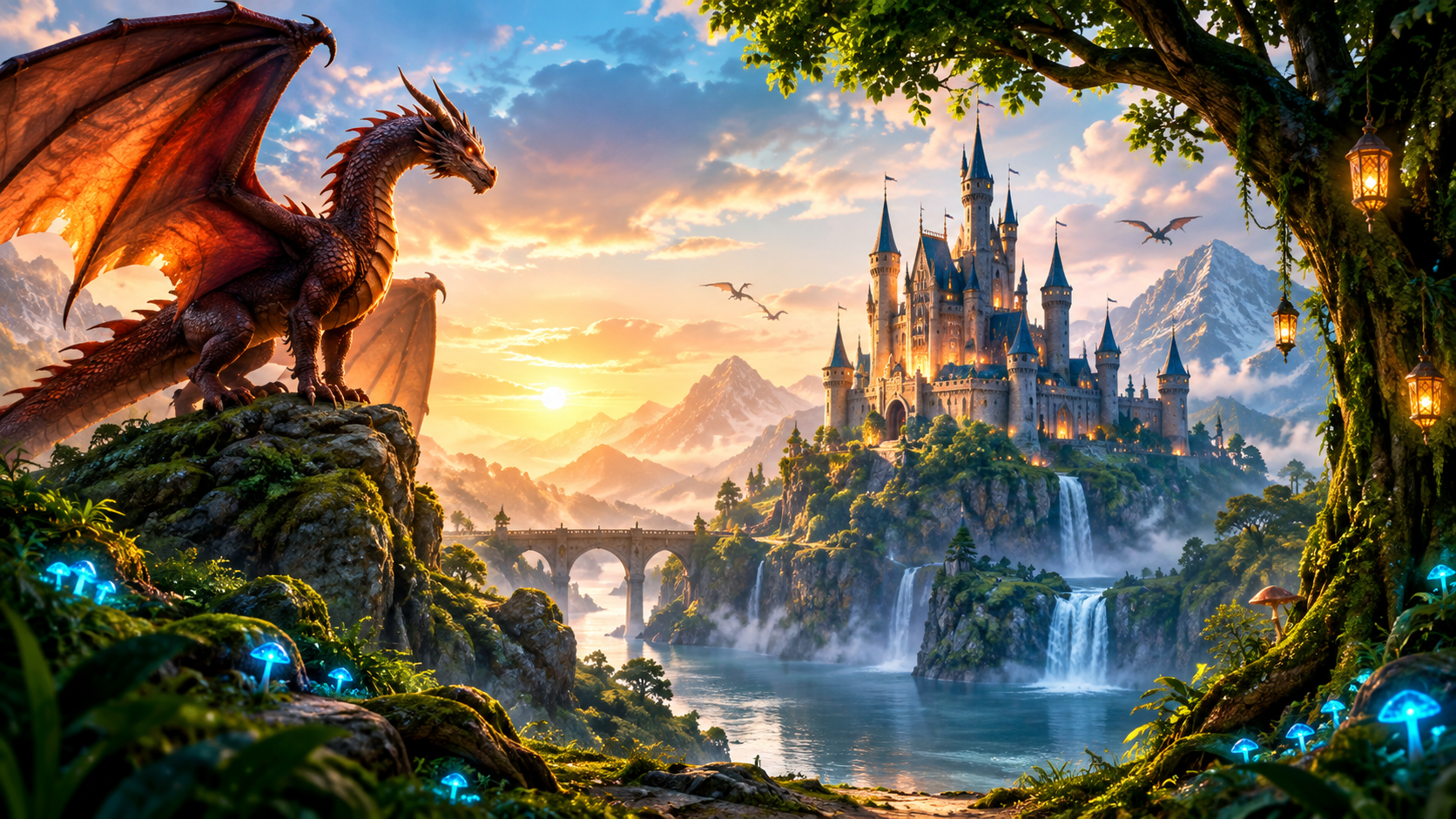 Fantasy Landscape Prompts: Dragons, Castles, and Magic Forests