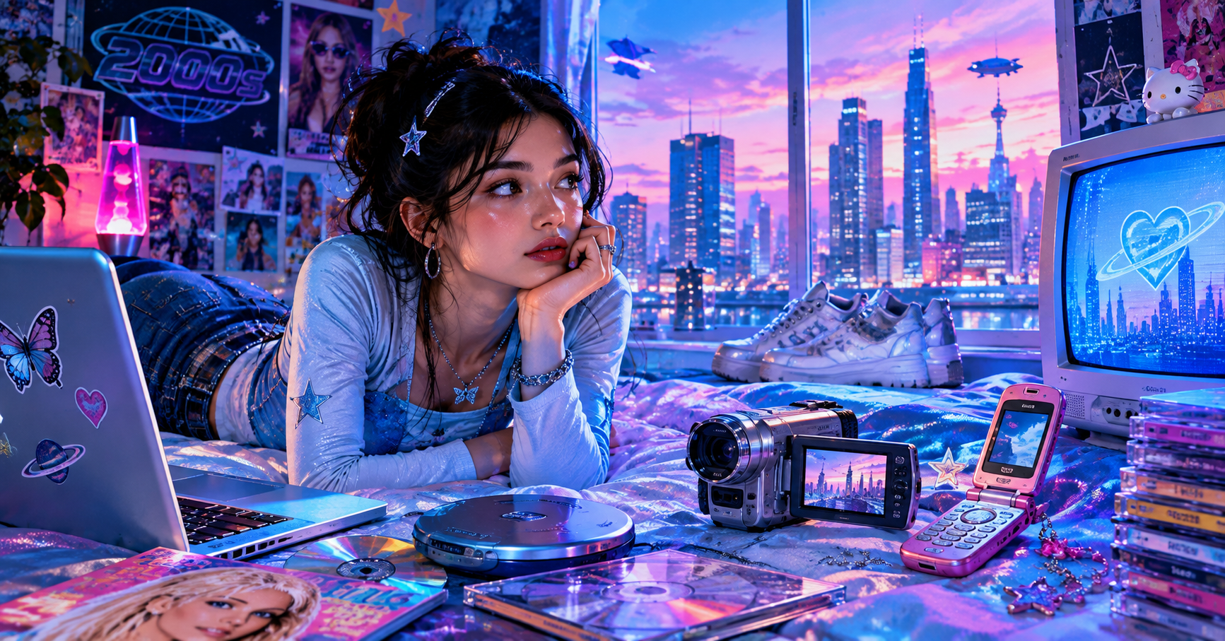 Y2K Aesthetic Prompts for AI Art